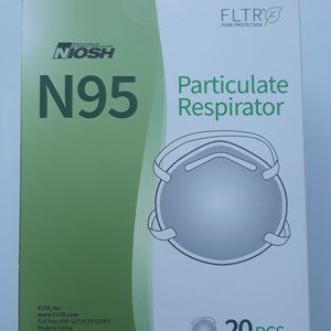 Pack of 20 FLTR NIOSH Certified N95 Respirator Face Mask